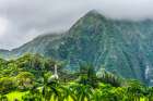 Valley of the Temples Memorial Park, Oahu, Hawaii. Site of numerous churches, shrines, and temples. Art Print